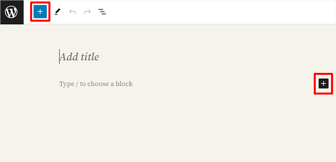 如何使用 WordPress 区块编辑器（Gutenberg 教程） add-new-block-buttons20251114_ -3