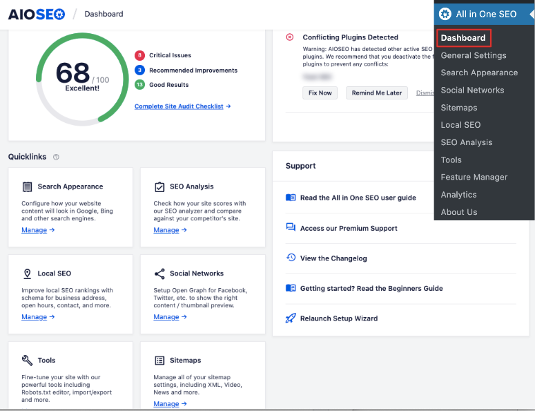 All in One SEO Review (2025): 这个插件值得一试吗？ allinoneseo-dashboard20251118_-1 -5