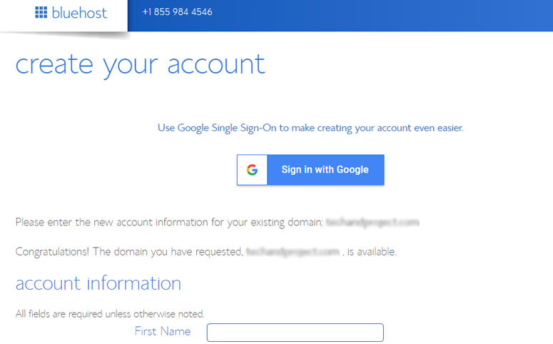 如何从任何CMS或网站迁移到WordPress（分步指南） bluehost-account-creation20251123_-1 -6