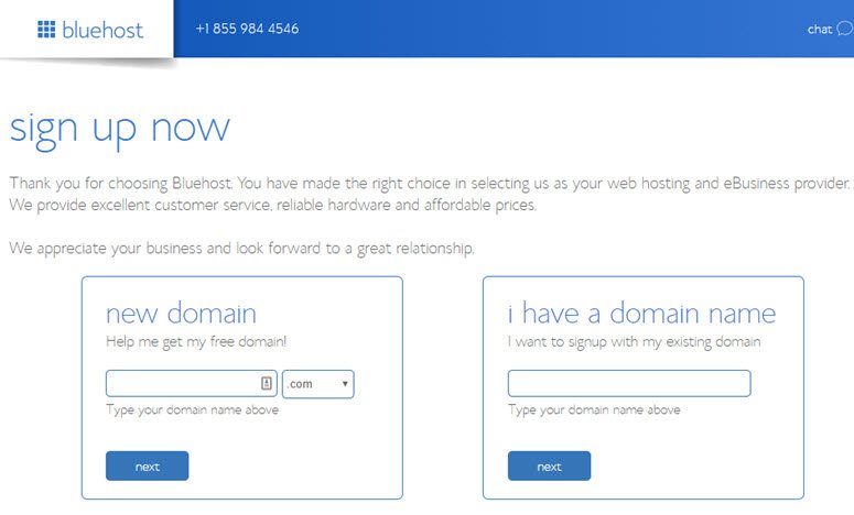 如何从任何CMS或网站迁移到WordPress（分步指南） bluehost-domain-purchase20251123_-1 -5