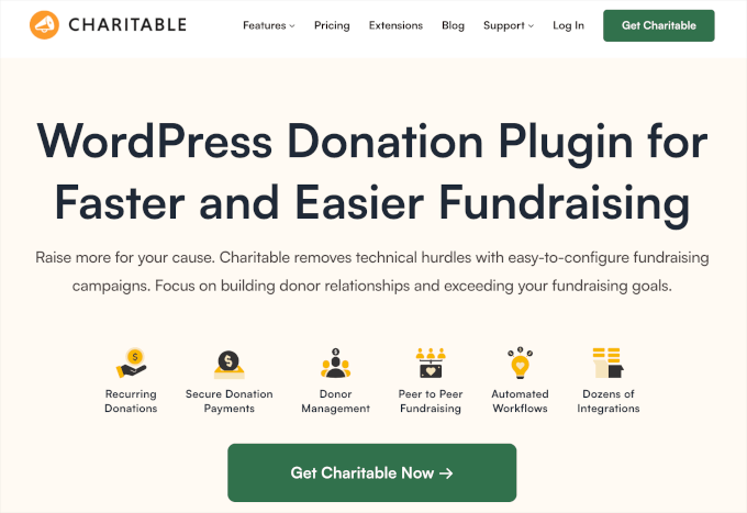 我只用了15分钟就在WordPress上创建了一个捐赠者门户网站（无需任何编码） charitable-homepage20251109_ -1