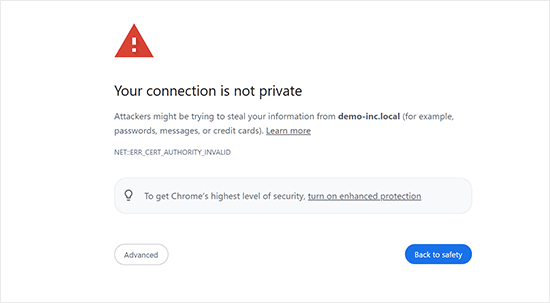 如何正确地将 WordPress 从 HTTP 迁移到 HTTPS（新手指南） connection-not-private-120251108_ -1