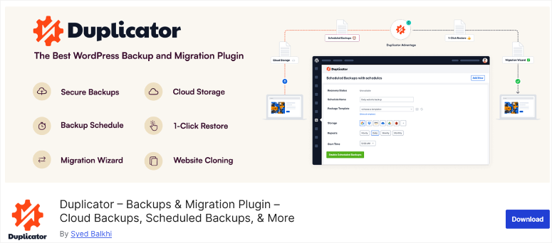 如何备份 WordPress 多站点（使用插件和不使用插件） duplicator-free-download20251120_ -16