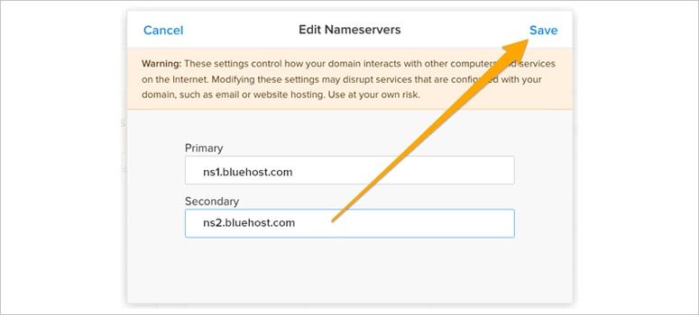 如何将您的网站从 Weebly 迁移到 WordPress editnameservers20251123_ -10