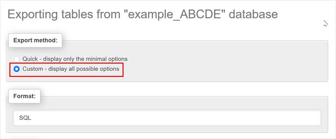 如何备份 WordPress 多站点（使用插件和不使用插件） export-custom-databasephpmysql20251120_ -12