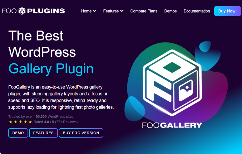 2025 年十大最佳 WordPress 图库插件评测与比较 foogallery-homepage20251120_ -6