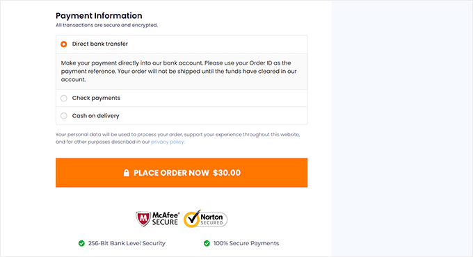 如何在 WordPress 的结账页面添加信任徽章（并提升销量） funnelkit-checkout-page-preview20251109_ -31