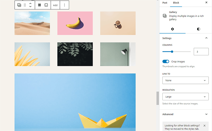 如何使用 WordPress 区块编辑器（Gutenberg 教程） gallery-block-example20251114_ -23