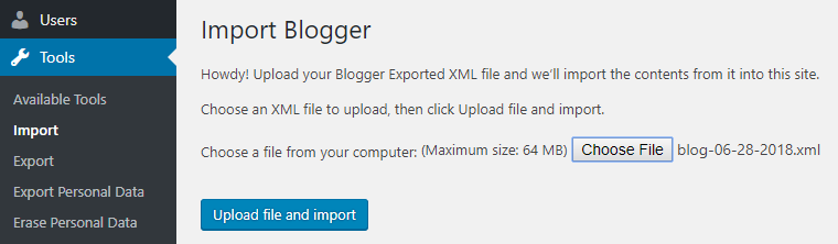 如何从 Blogger 迁移到 WordPress（无需停机） import-blogger-files-into-wordpress20251123_ -16