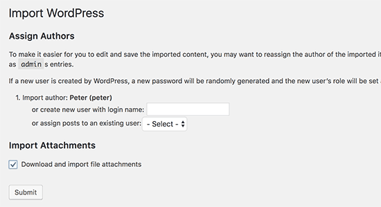 如何轻松地将您的博客从 WordPress.com 迁移到 WordPress.org importoptions20251107_ -9