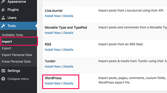 如何轻松地将您的博客从 WordPress.com 迁移到 WordPress.org installimporter20251107_ -6