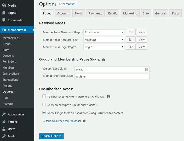 2025 年 45+ 款最佳 WordPress 插件 memberpress-plugin-options20251118_ -22
