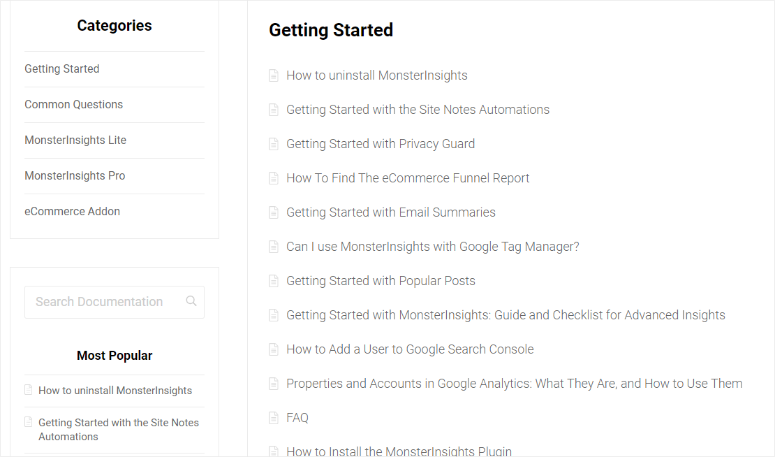 MonsterInsights 2025 年评测：它是最好的 Google Analytics 插件吗？ monsterinsights-get-started-documentation20251118_ -33