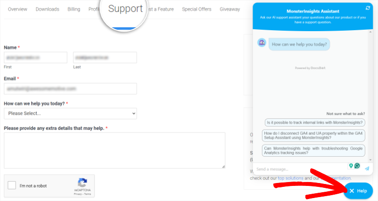 MonsterInsights 2025 年评测：它是最好的 Google Analytics 插件吗？ monsterinsights-support20251118_ -35