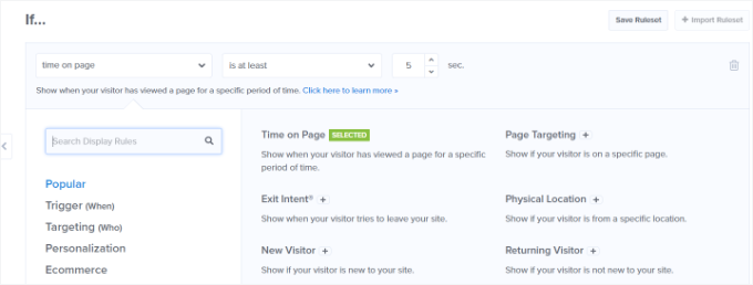 如何在 WooCommerce 中提升产品销售额（5 种简单方法） om-popular-display-rules20251114_ -7