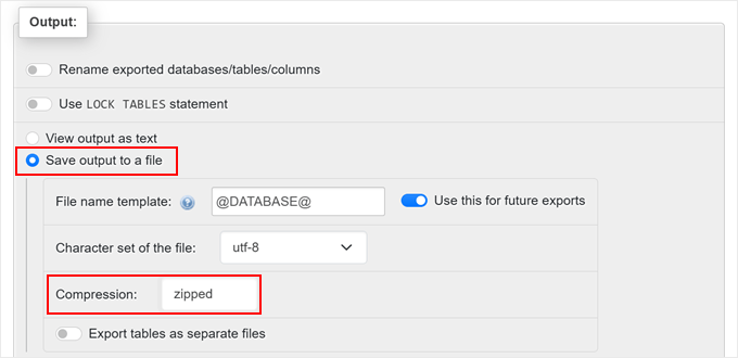 如何备份 WordPress 多站点（使用插件和不使用插件） save-output-to-file-phpmysql20251120_ -13