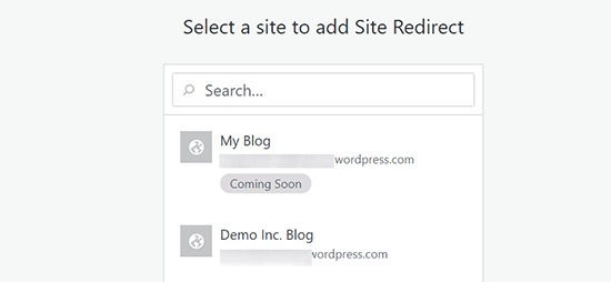 如何轻松地将您的博客从 WordPress.com 迁移到 WordPress.org select-blog-for-redirect-120251107_ -16