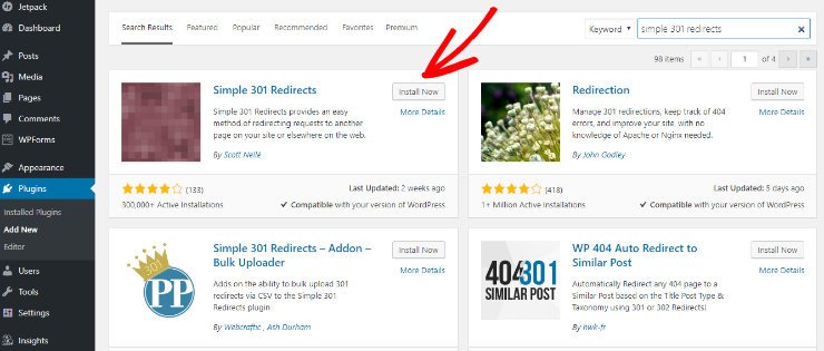 如何将 GoDaddy 网站构建器网站迁移到 WordPress simple-redirects20251123_ -17