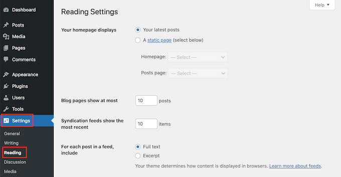 WordPress 错误排查入门指南（分步详解） wordpress-settings-reading20251123_ -16
