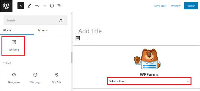 如何在 WordPress 中创建调查问卷（使用 Beautiful Reports） wpforms-block-in-wordpress20251114_ -19