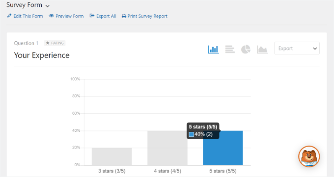 如何在 WordPress 中创建调查问卷（使用 Beautiful Reports） wpforms-export-survey-results20251114_ -24