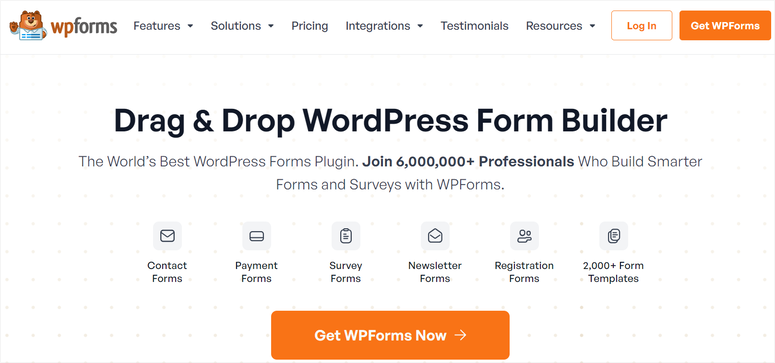 2025 年 45+ 款最佳 WordPress 插件 wpforms-homepage20251118_ -1