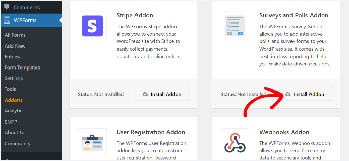 如何在 WordPress 中创建调查问卷（使用 Beautiful Reports） wpforsm-surveys-and-polls-addon20251114_ -9