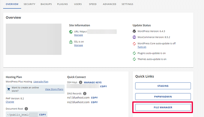 如何备份您的 WordPress 网站（终极指南） bluehost-file-manager-button-68020251201_ -39